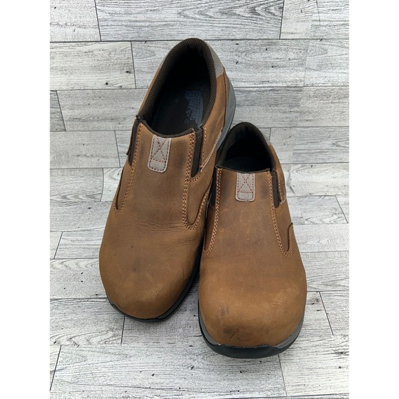 Red Wing Shoes 6705 Mens 8.5 D Brown Leather Safety Toe Slip On Work Shoes SD SR main image 4